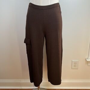 Sutton Studio Petite Brown‎ Cropped Sweater Pants Size Medium Petite